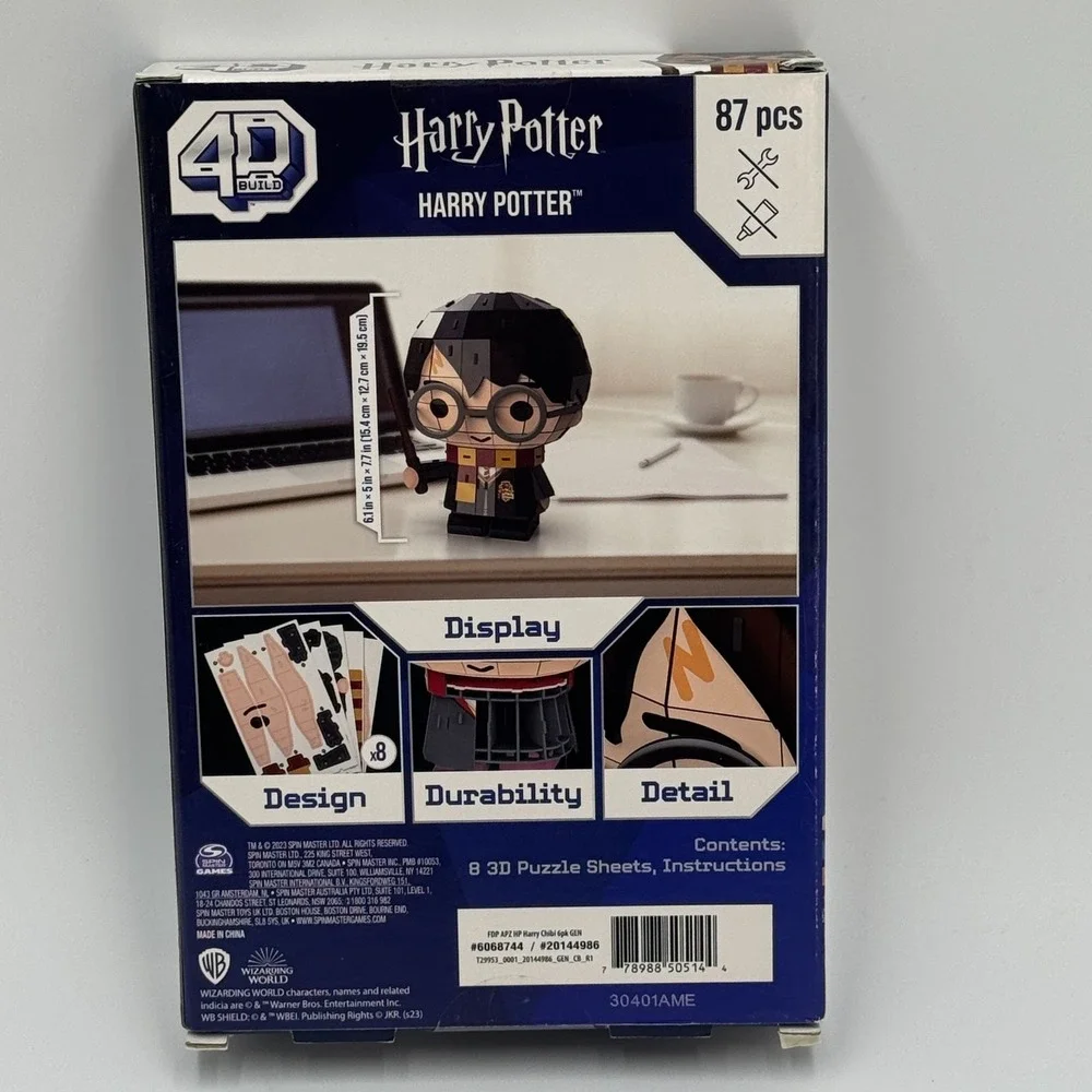 4D Build Harry Potter 3D Puzzle Model Kit 87pc Display Toy NEW